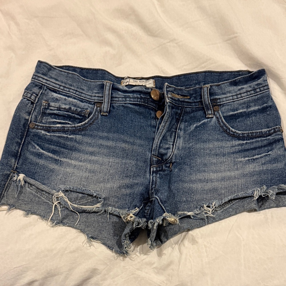 Free People Denim Distressed Women's Cutoff Shorts